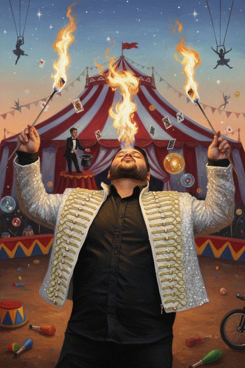 اجرای نمایش شعبده و تردستی «رامسر»